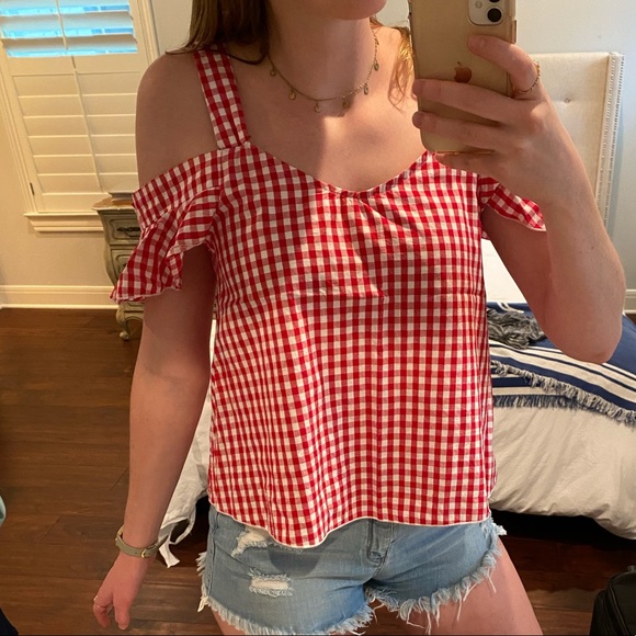 Red gingham top - Picture 5 of 6